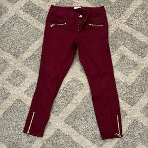 Women’s pants size 10p brand Loft maroon color